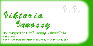 viktoria vamossy business card